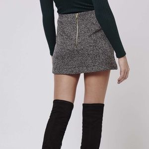 Topshop Petite Herringbone Mini A Line Skirt